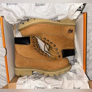 Brand new in box!Timberland Pro combat work boots! Size 5.5 men or size 7 women!